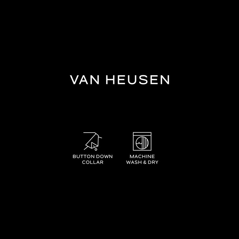 Van Heusen mens Regular Fit Twill Solid Button Down Collar Dress Shirt, Navy, Large US - Image 5